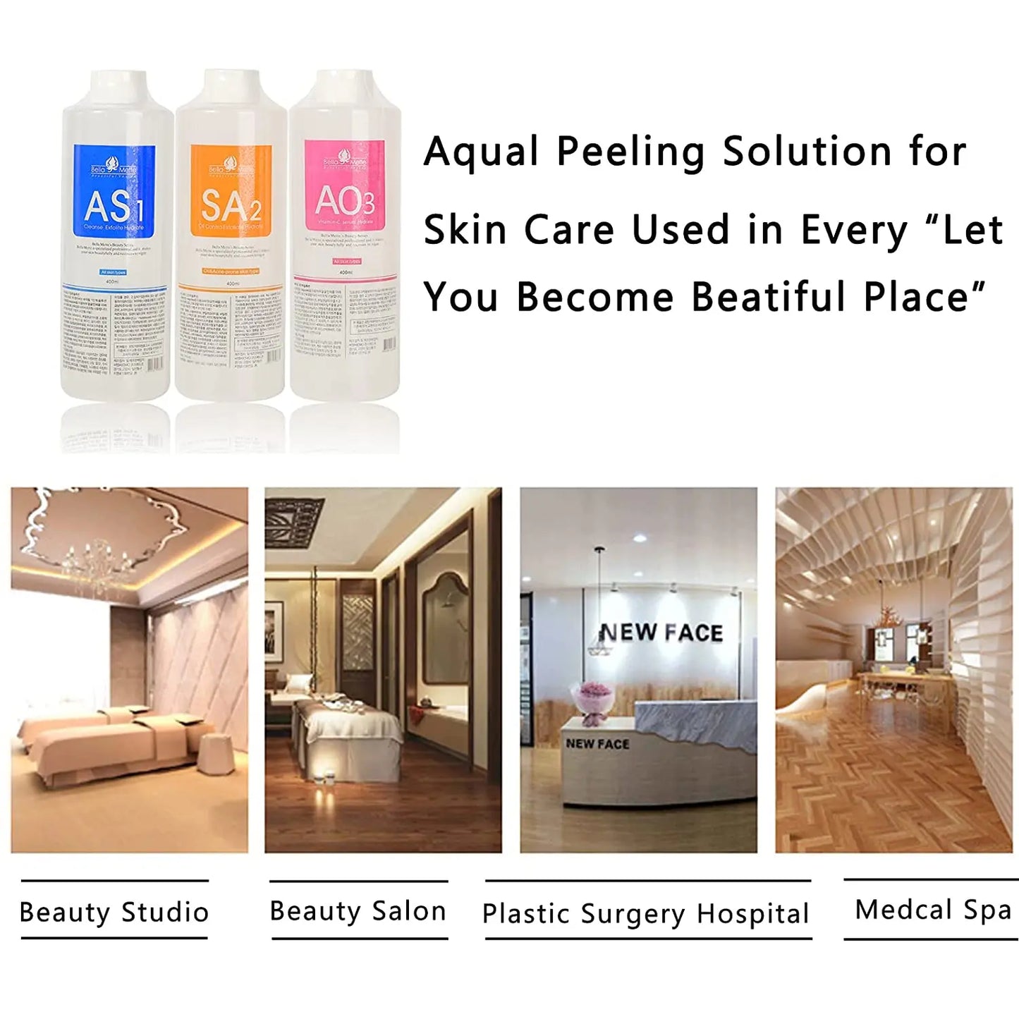 Hydra Facial Liquid Serum Set – Aqua Peel Solution 3pcs 1200ml