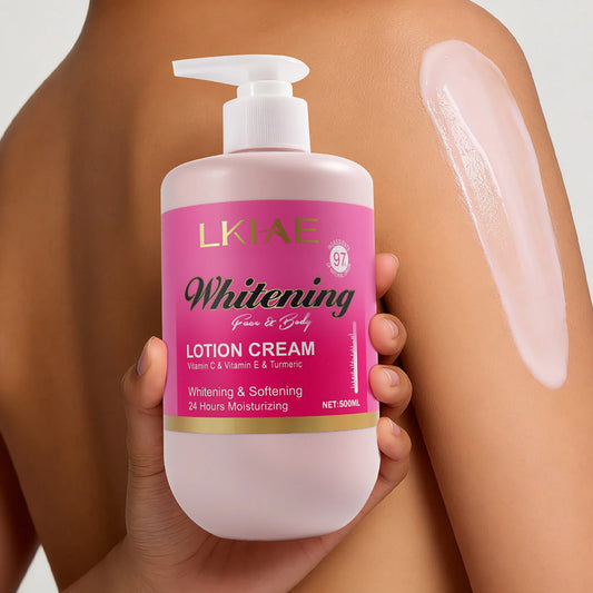 LKIAE Vitamin C and Vitamin E Lightening Body Lotion, Whitening, Softening, 24 Hours Moisturizing, Rapid Absorption, 500ml