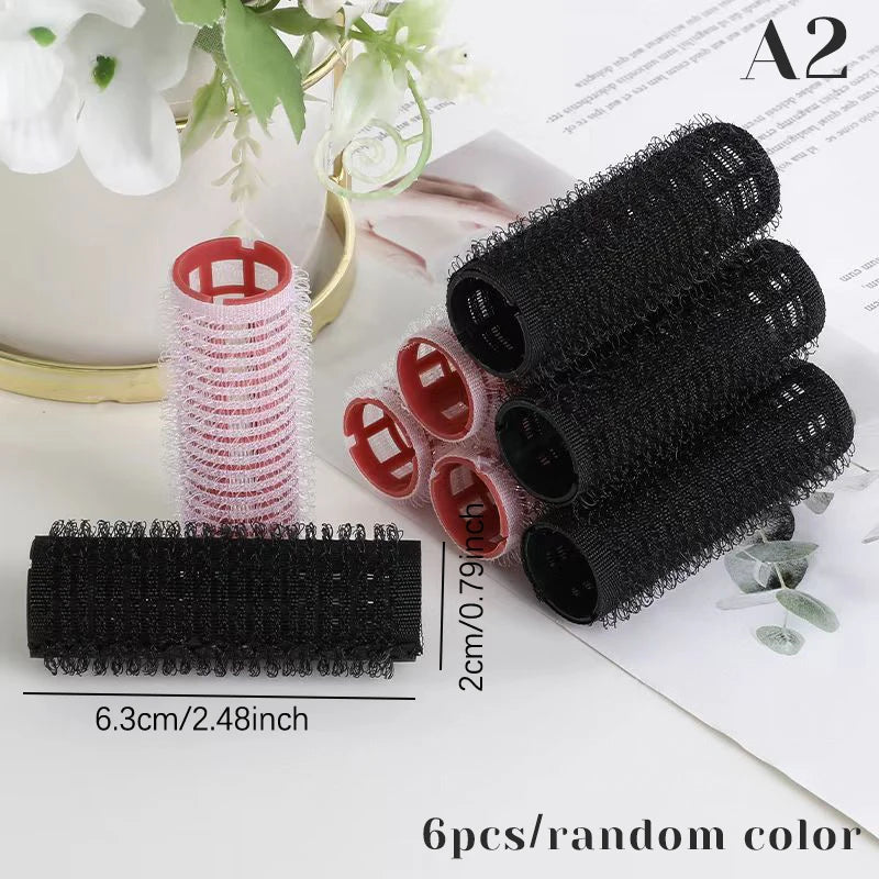 6pcs Self-Grip Hair Roller Set – Heatless Curling Rollers