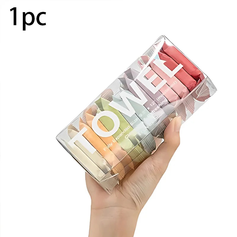 Travel-Essential: Compressed Cotton Disposable Face Towels (Soft & Hygienic)