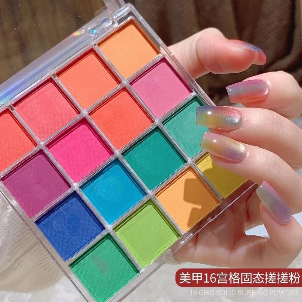 LuxeChromatic: 16-Color Neon & Ombre Nail Art Pigment Palette