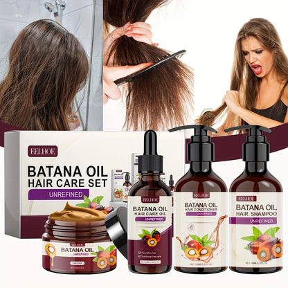 Batana Oil Hair Care Set – Shampoo, Conditioner, Mask & Scalp Oil
