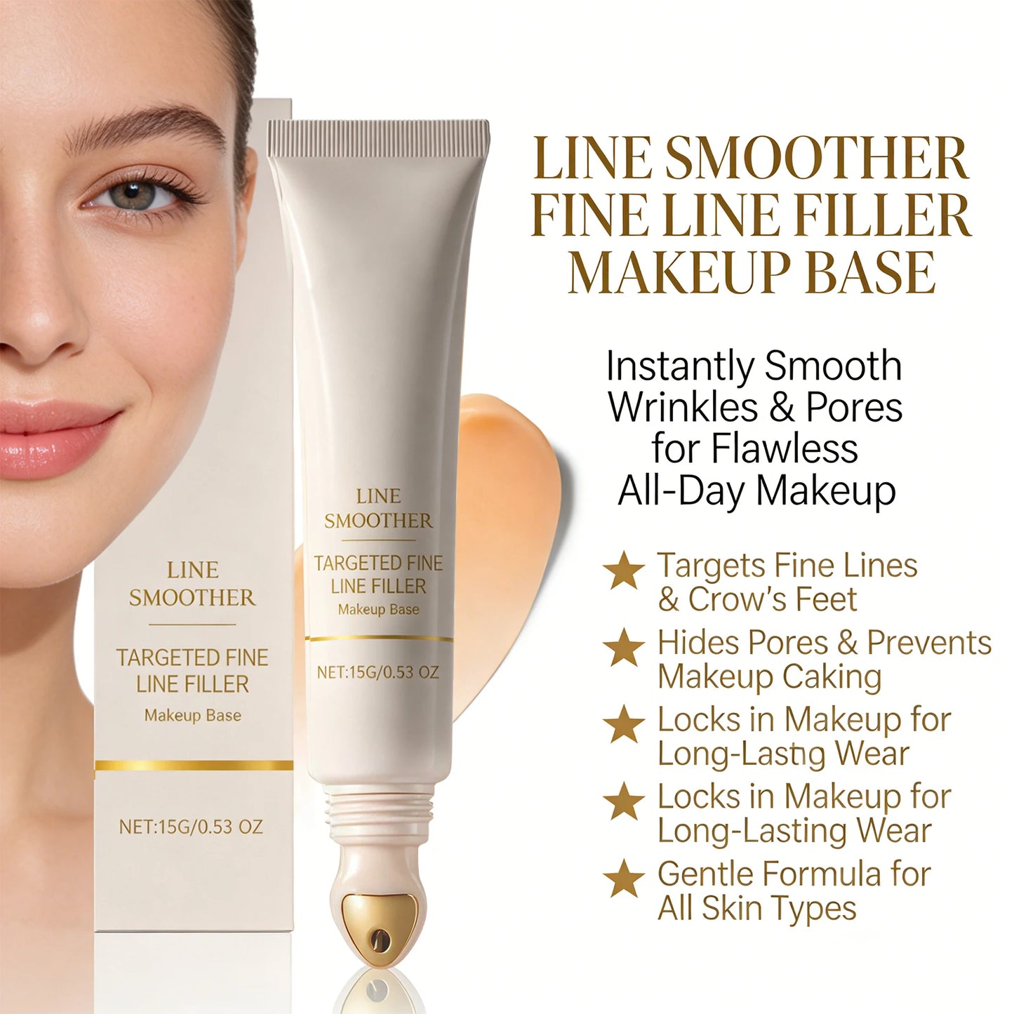 Surnelia Smooth-Finish: Hydrating & Pore-Blurring Makeup Primer