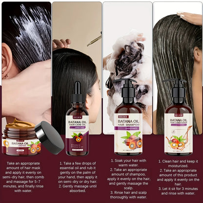 Batana Oil Hair Care Set – Shampoo, Conditioner, Mask & Scalp Oil