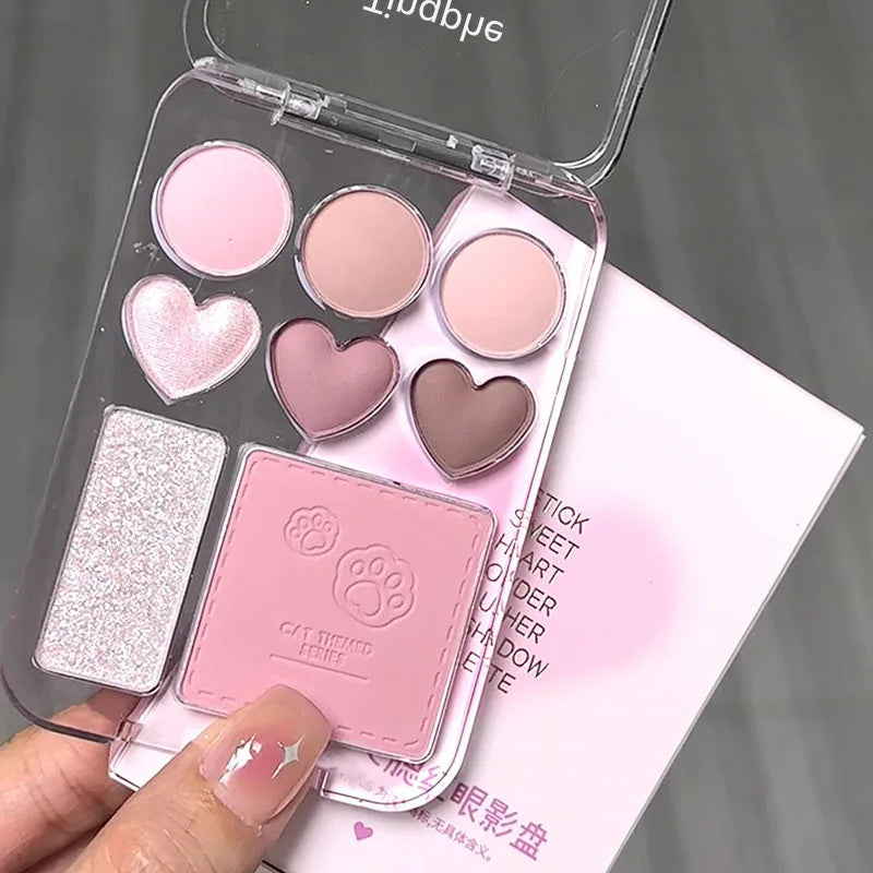 Surnelia Love-Tone: 8-Color Eyeshadow, Blush & Highlighter Palette