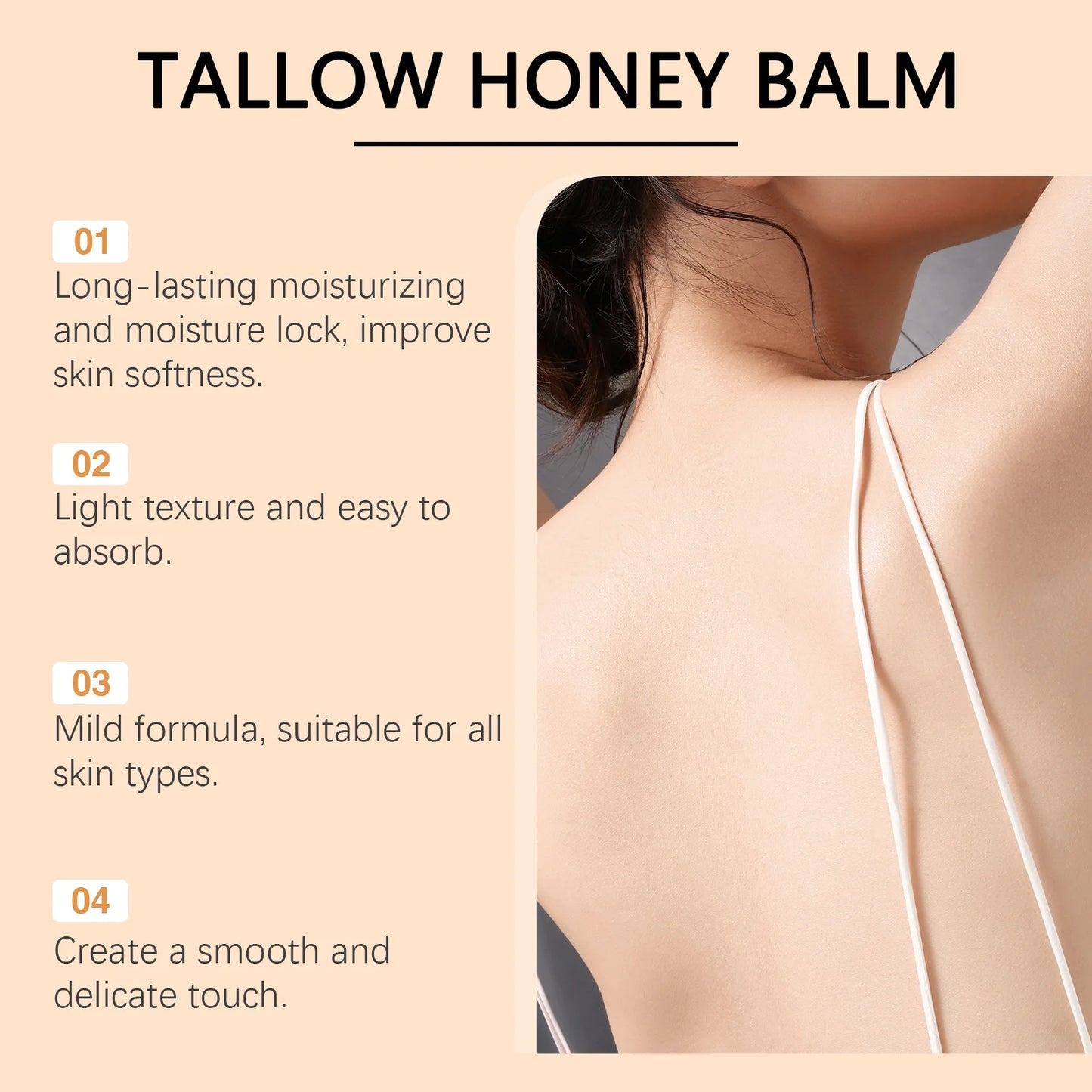 Tallow Honey Cream – Firming, Hydrating & Skin Elasticity Moisturizer