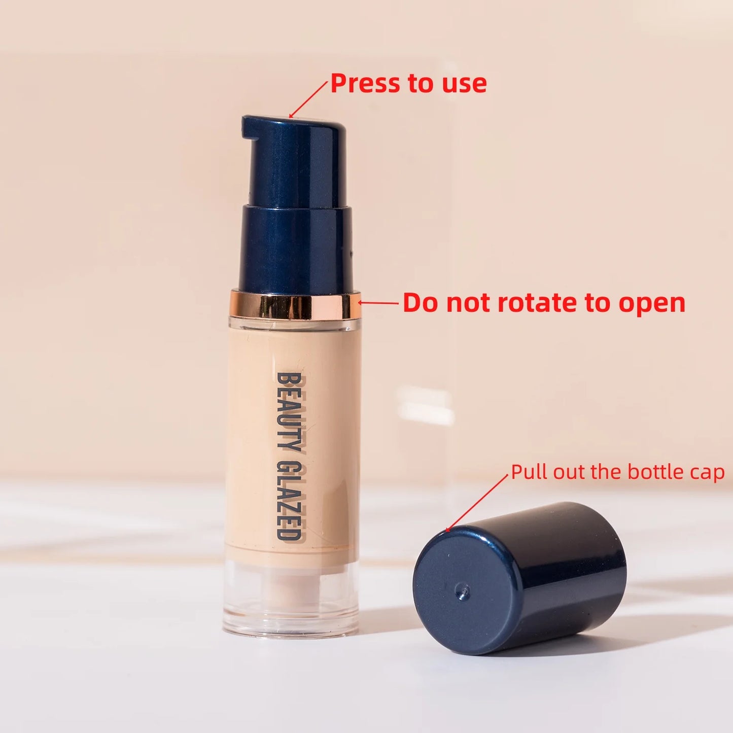 BEAUTY GLAZED Liquid Foundation – Full Coverage, Waterproof & Hydrating (6 Shades)