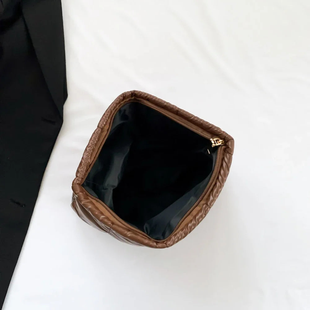 Quilted Padded Travel Makeup Organizer Bag