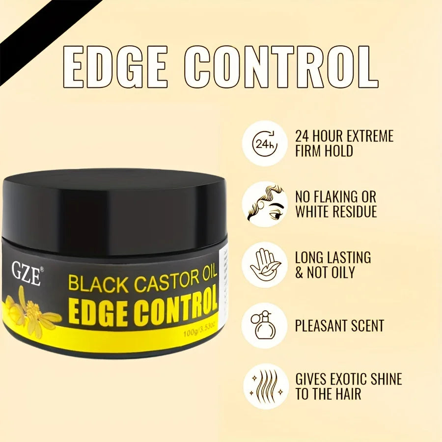 GZE African Black Castor Braid Gel – Extra Hold Edge Control