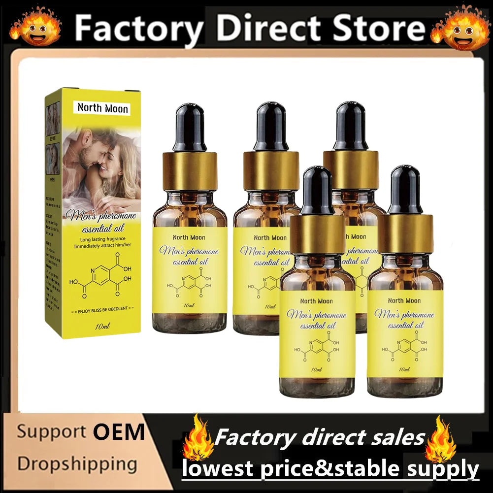 Men Pheromone Perfume Oil Set – Intense Fragrance (1/3/5PCS)