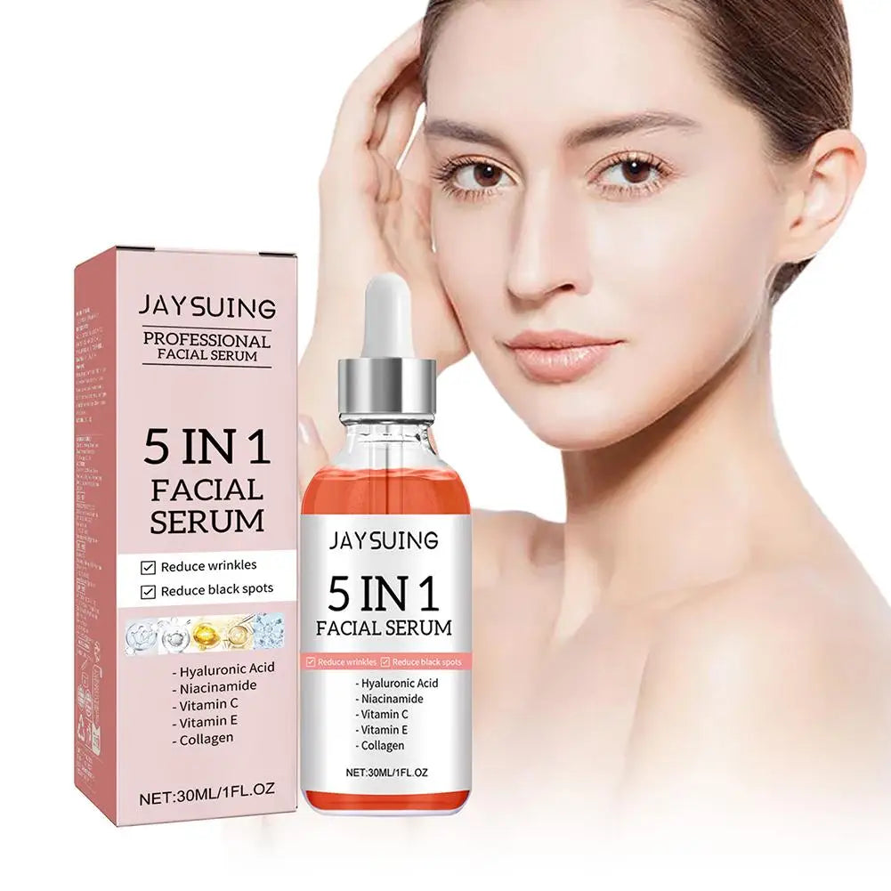 5-in-1 Face Serum – Vitamin C & Hyaluronic Acid Brightening Care