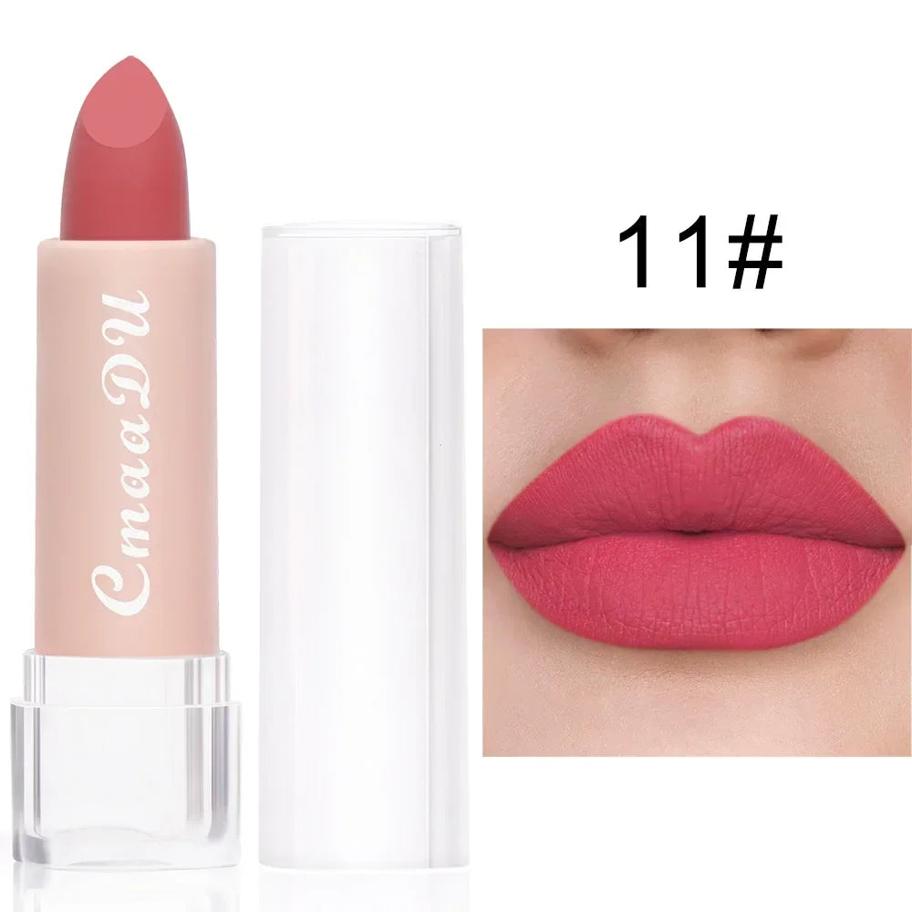 CmaaDu 15-Color Matte Liquid Lipstick Set – Waterproof Long Wear