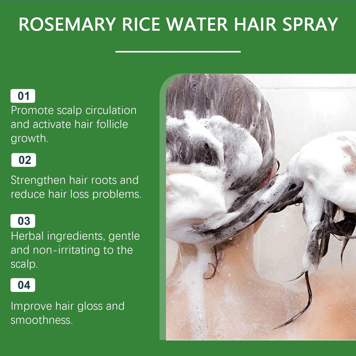 Rosemary & Rice Water Hair Growth Spray – Scalp Nourishing Mist