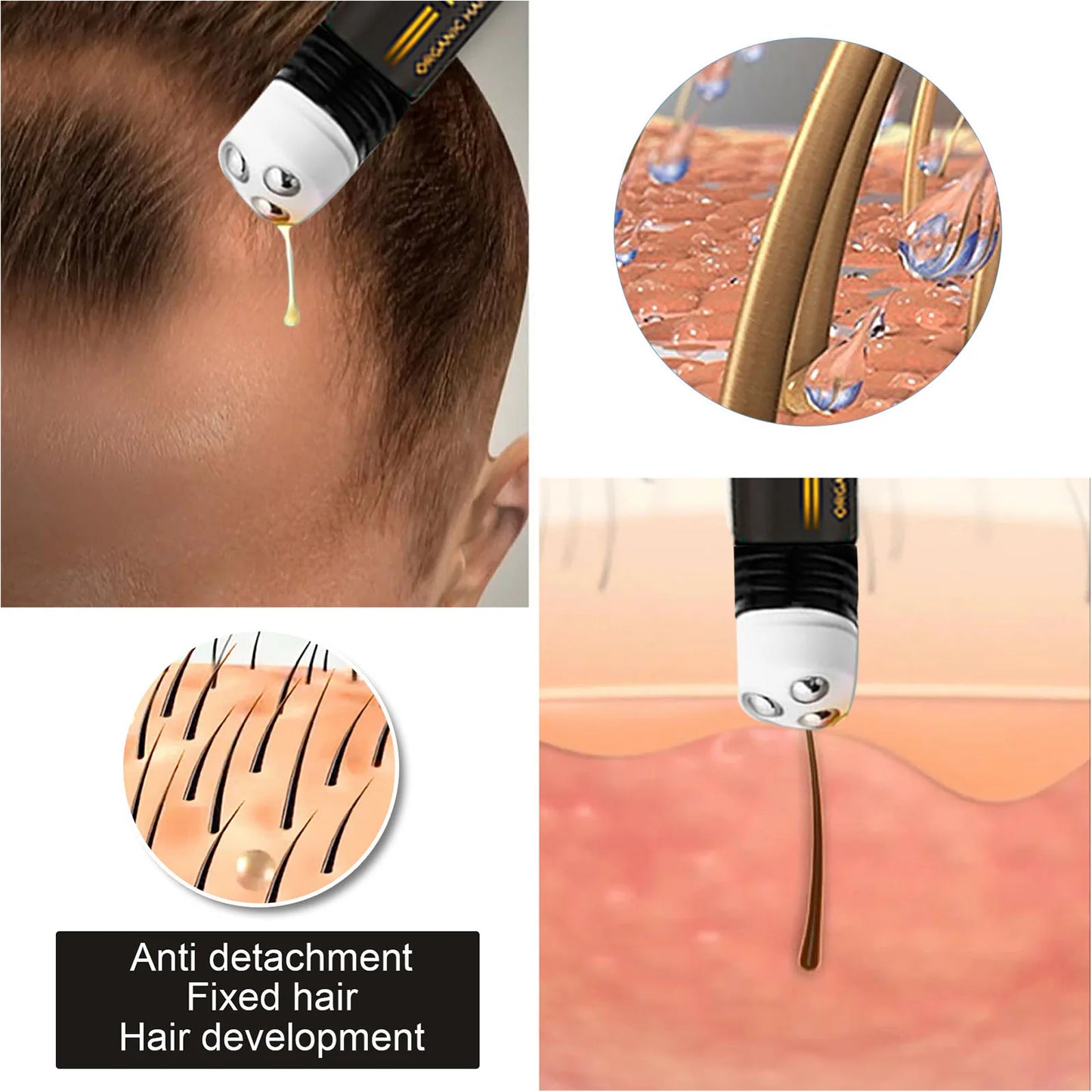 EELHOE Hair Serum with Scalp Massager – Nourishing & Strengthening Hair Care