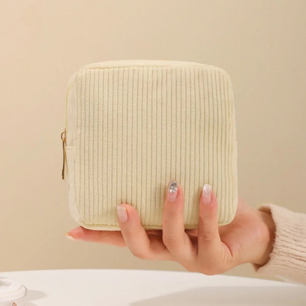 Vintage Corduroy Makeup Organizer (Mini Pouch)