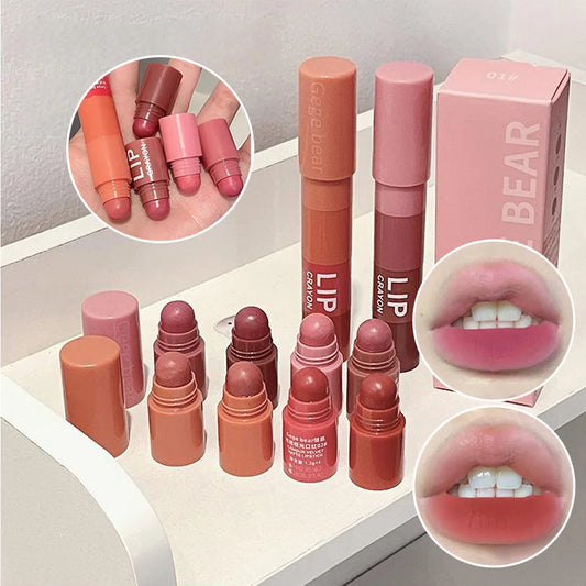 Gege Bear 4-in-1 Velvet Matte Lip Crayon – Waterproof, Long Lasting