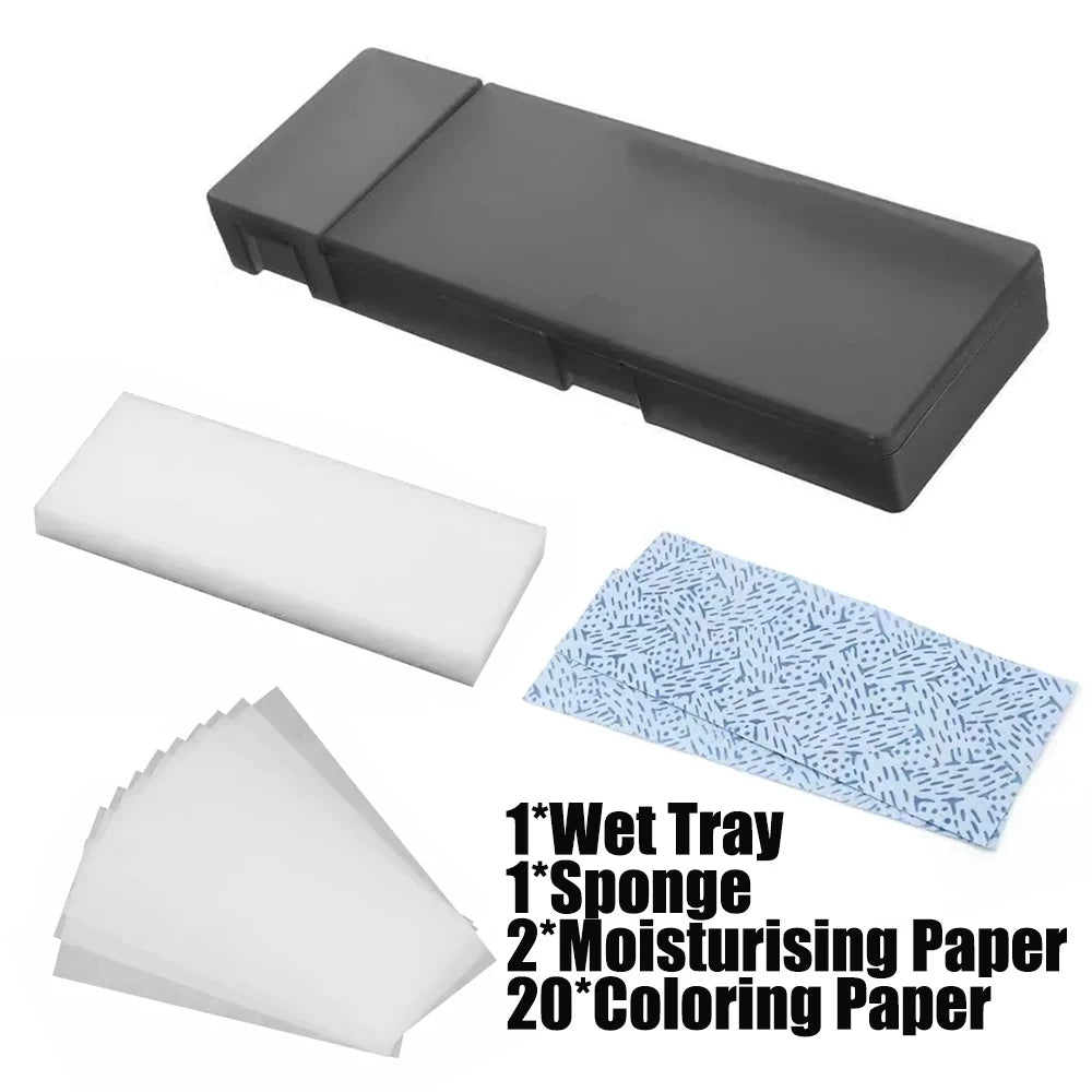 Portable Wet Palette Water-based Paint Set Paint Coloring Tool Pigment Toning Moisturizing Box for Model Tools Hobby DIY Toy