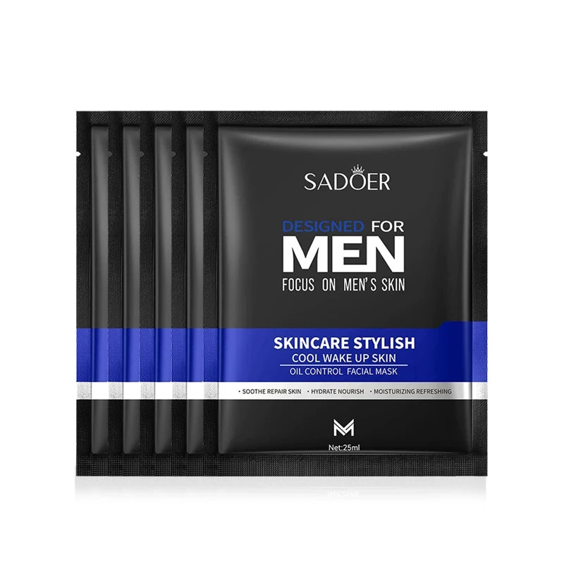 SADOER Men's Skin Care Kit – Cleanser, Moisturizer, Sunscreen, Mask, Lip Balm & Eye Cream
