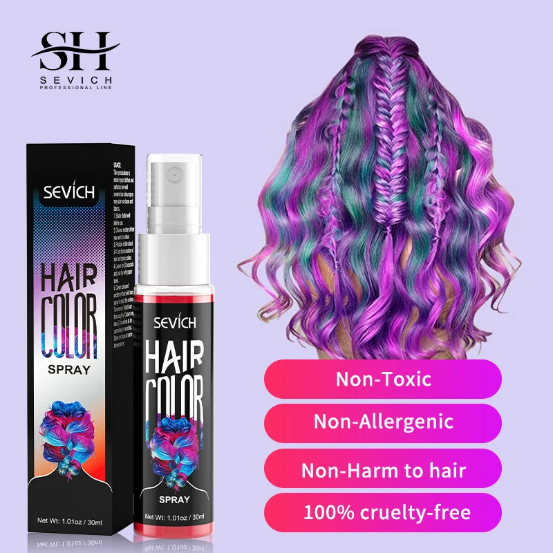 Temporary Hair Color Spray – Washable One-Time Hair Dye