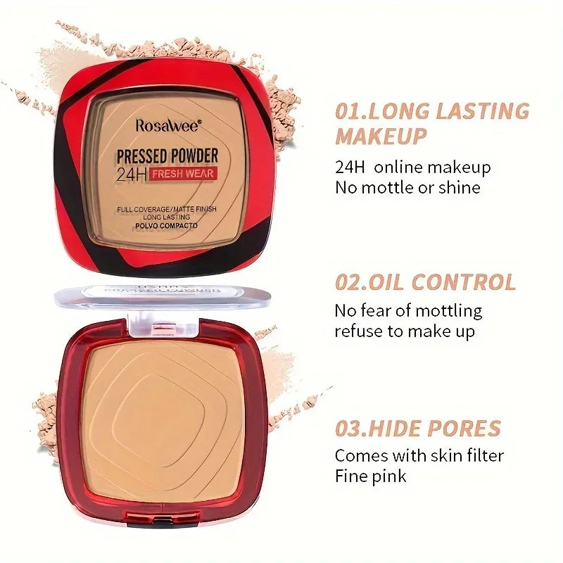 Matte Pressed Powder Foundation – Full Coverage Long Wear