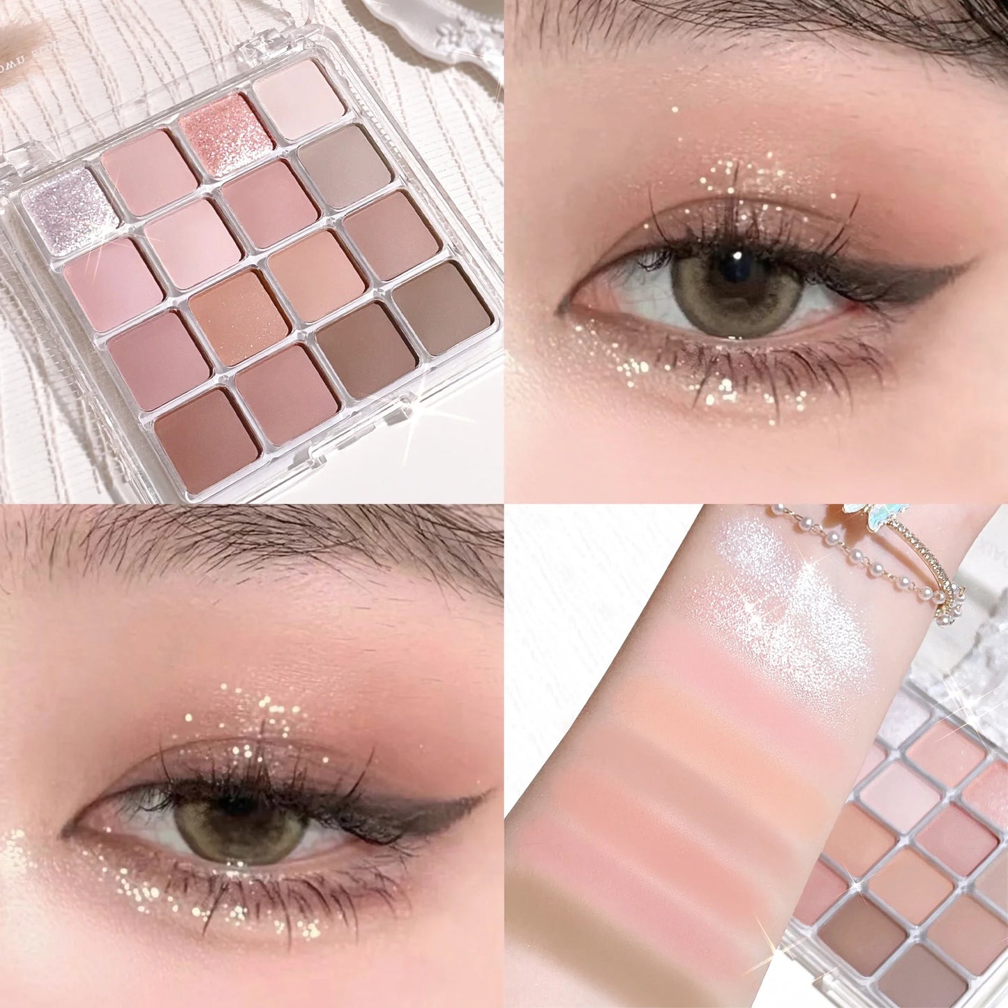 XIAOYUMI 16-Color Contour & Highlighter Palette – Waterproof Long Lasting