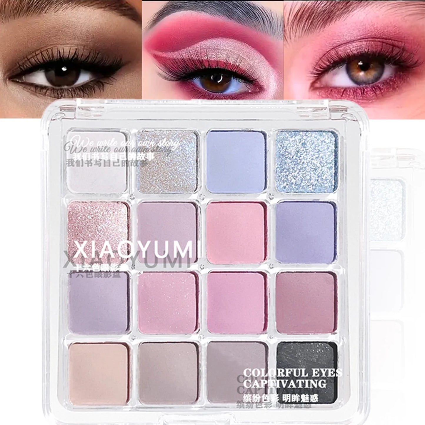 XIAOYUMI 16-Color Contour & Highlighter Palette – Waterproof Long Lasting