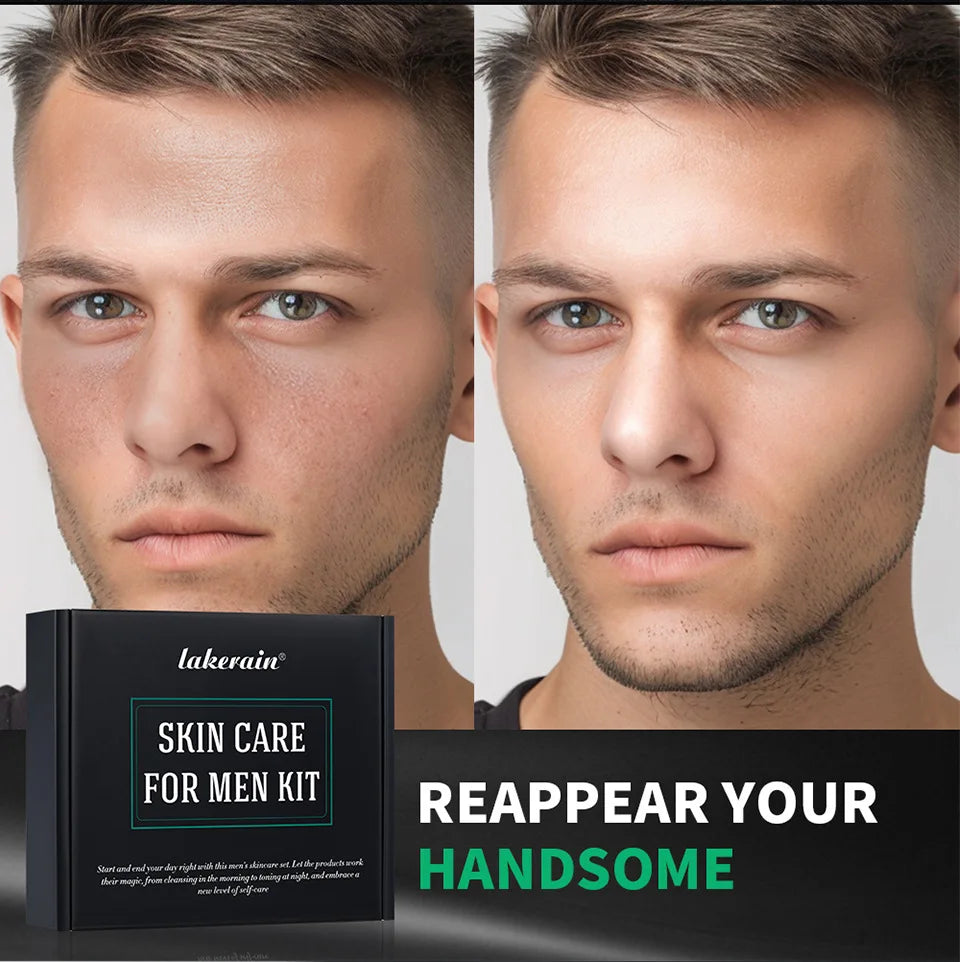 Men’s 3-in-1 Skin Care Kit – Face Wash, Moisturizing Cream & Anti-Aging Eye Cream