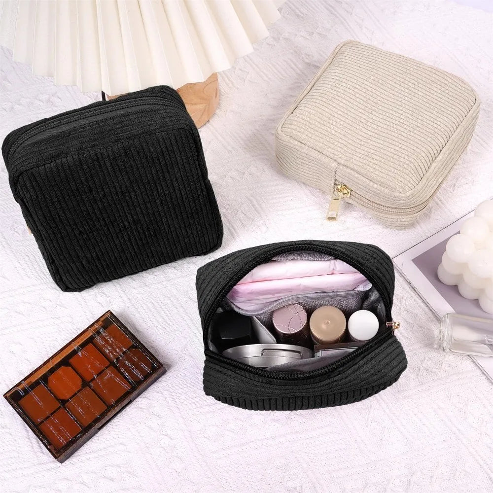 Vintage Corduroy Makeup Organizer (Mini Pouch)
