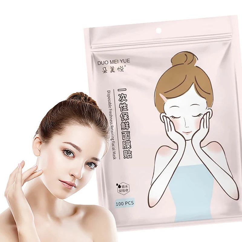 Disposable Facial Mask Wrap – Transparent Face & Neck Beauty Film