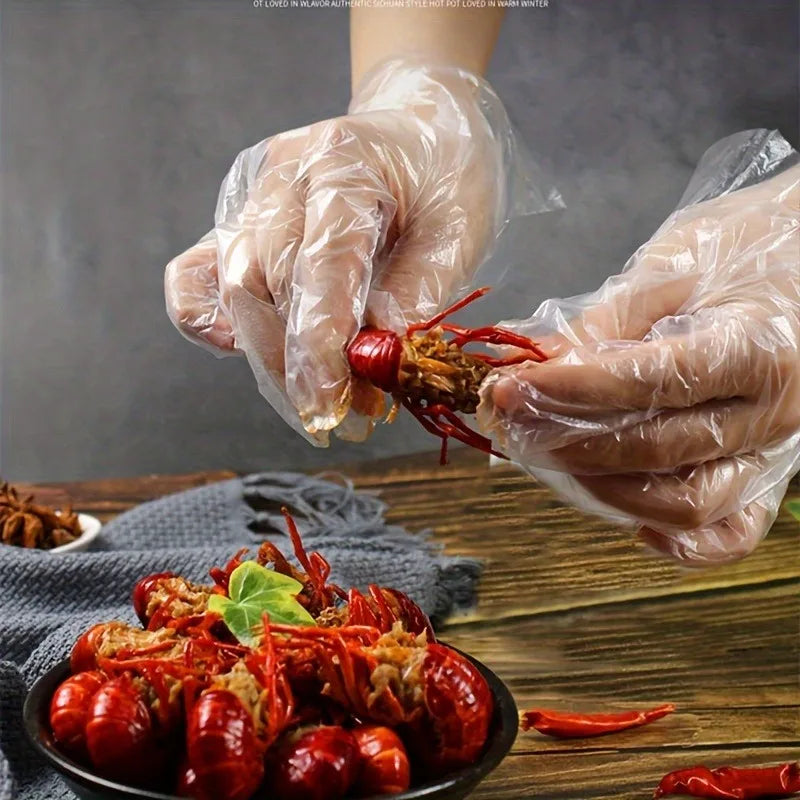 HygieneGuard: Disposable Multi-Purpose PE Gloves (100-500 Pack)