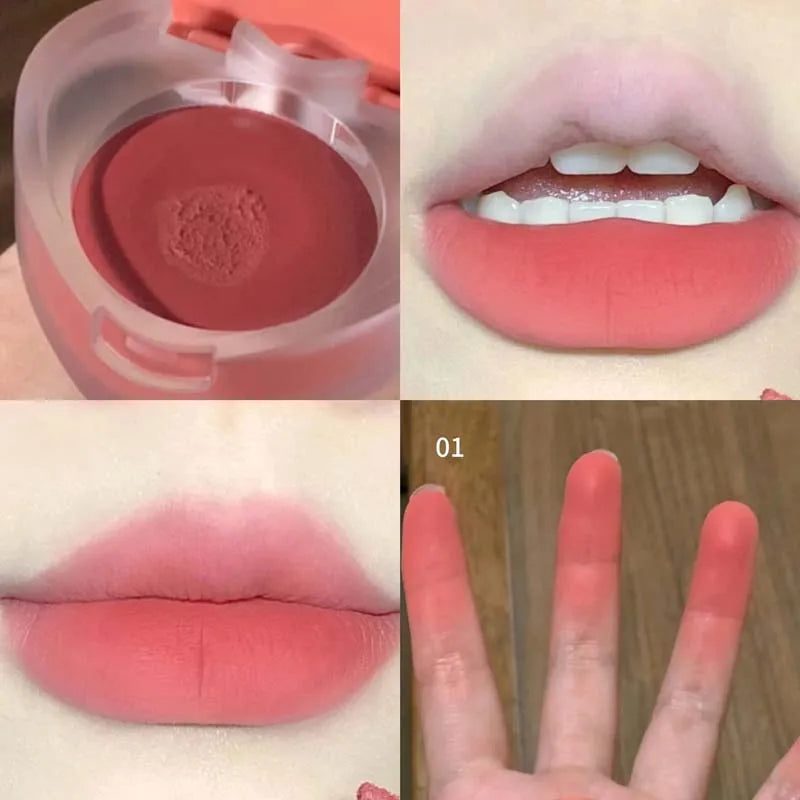 HERORANGE Lip & Cheek Mud – Matte Cream Blush with Brush