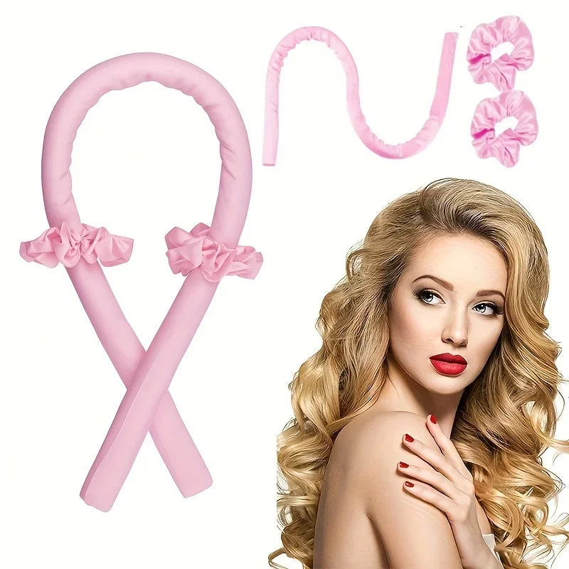 Heatless Curling Set – Satin No Heat Hair Curler with Headband