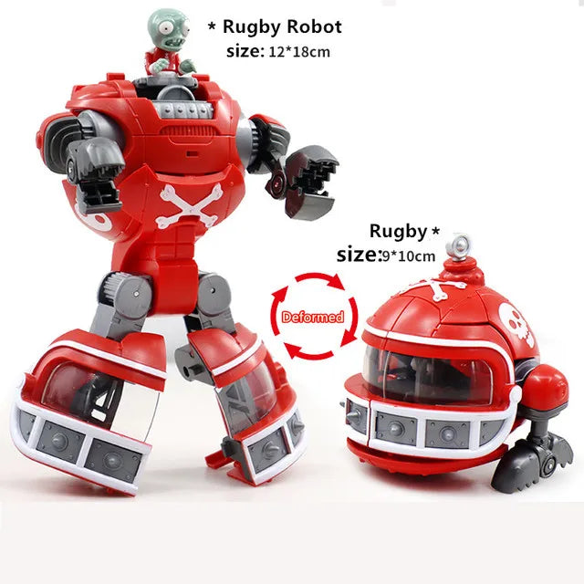 5 in 1 Plants vs Zombies Assembly Deformation BOSS Giant Zombie Robot Action Figure Model Toys Mech PVZ Transforming Gifts