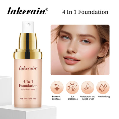4-in-1 Waterproof Foundation – SPF 30 Long Wear Full Coverage