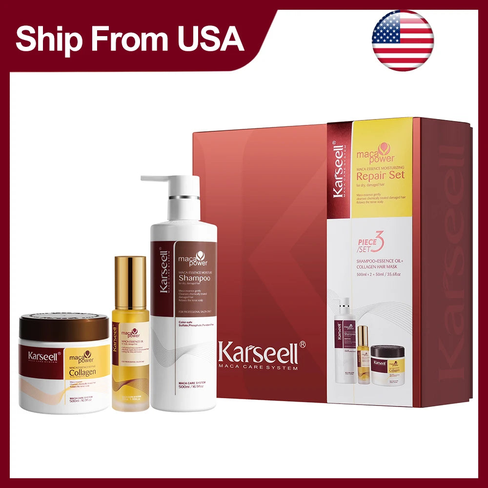 Karseell Collagen Hair Care Set – Argan Oil & Hair Mask Repair Kit