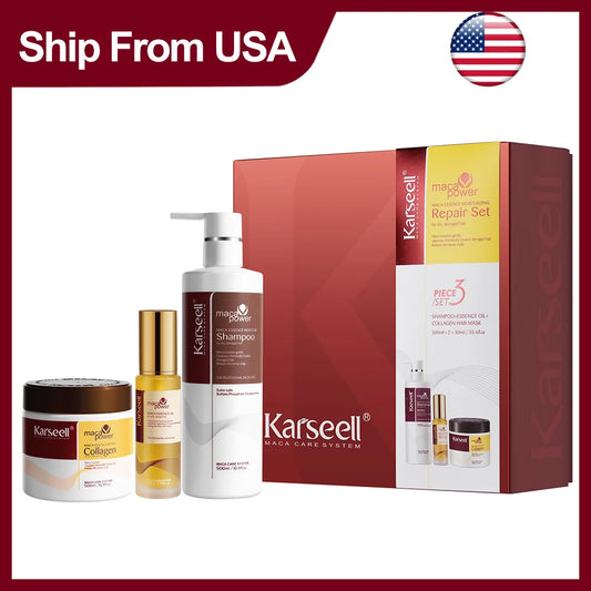 Karseell Collagen Hair Care Set – Argan Oil & Hair Mask Repair Kit