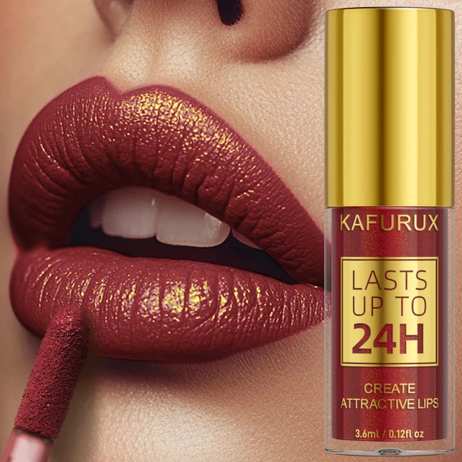 Metallic Glitter Lip Gloss – Long Lasting Waterproof Shine