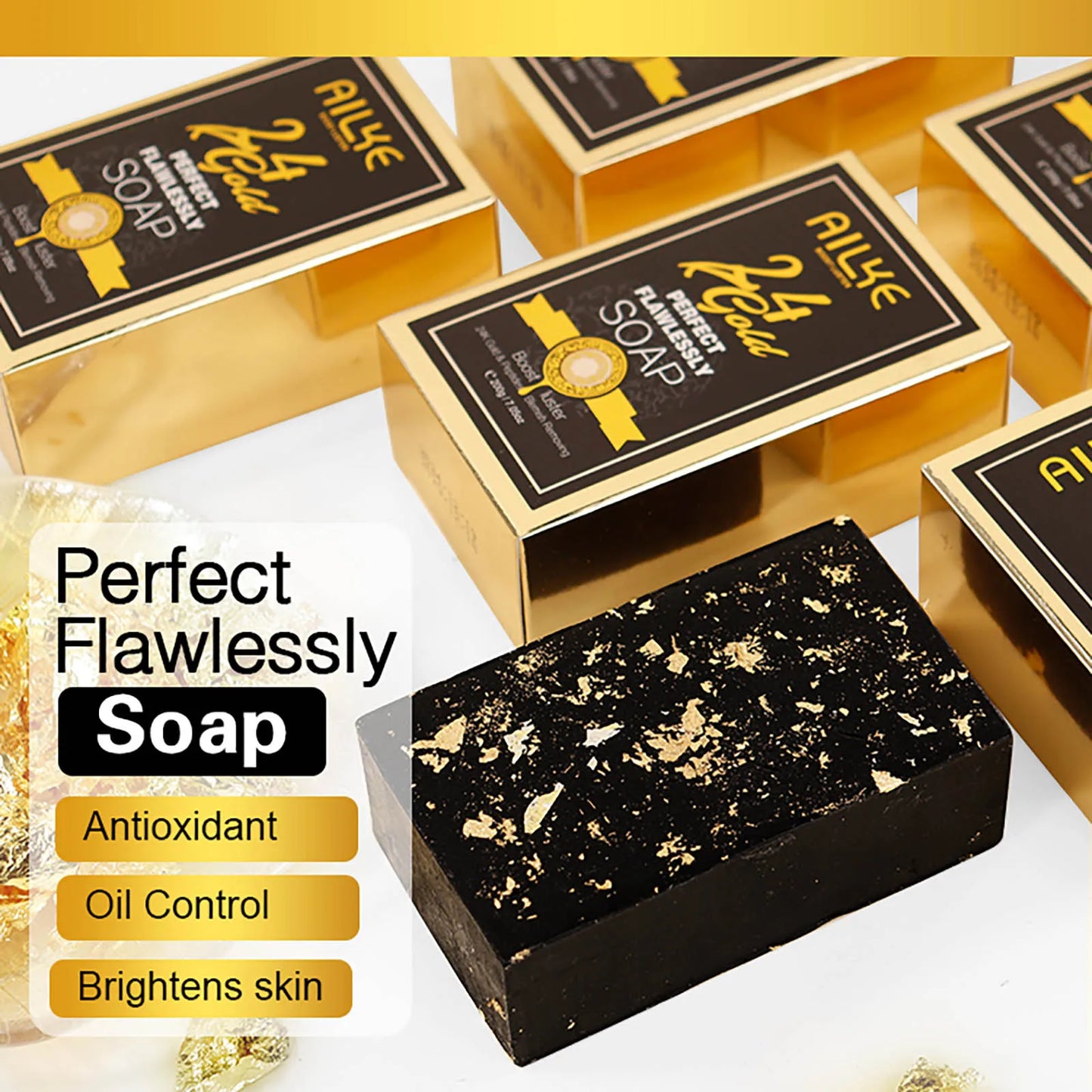 AILKE 24K Gold Skin Care Range – Dark Spot Reducer, Moisturizer & Anti-Wrinkle for Men & Women