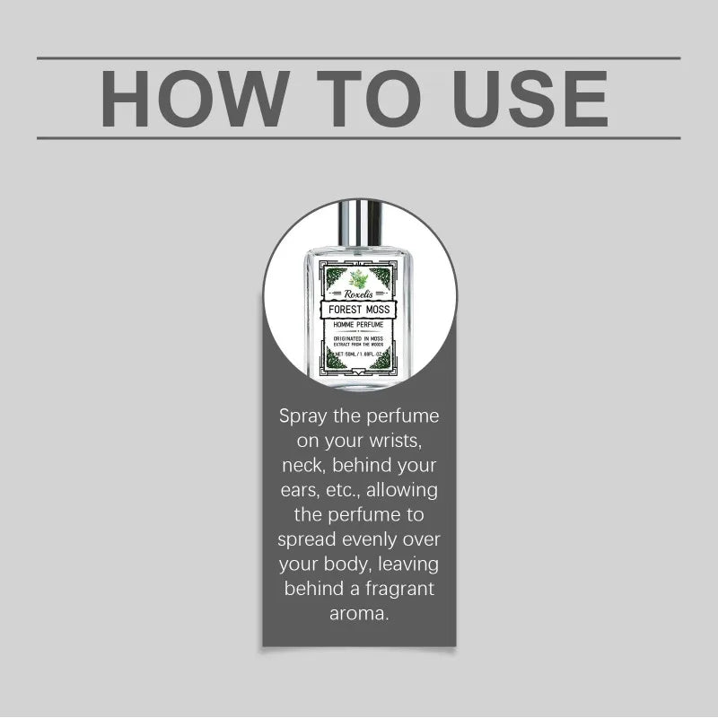 Roxelis Forest Moss – Fresh Woody Cologne for Men (50ml)