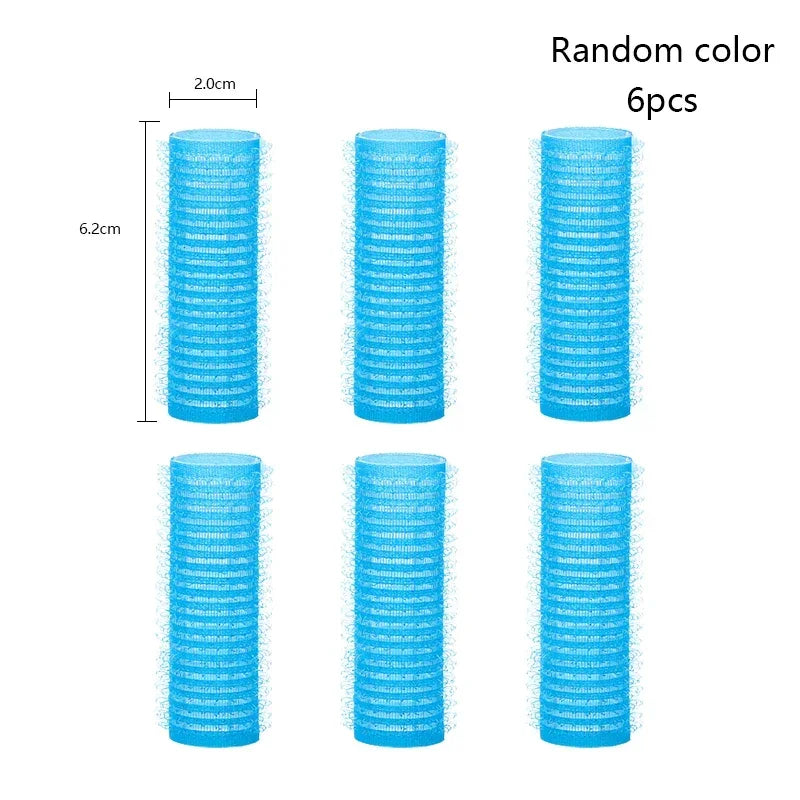 6pcs Self-Grip Hair Rollers – Heatless Curling & Volume Tools
