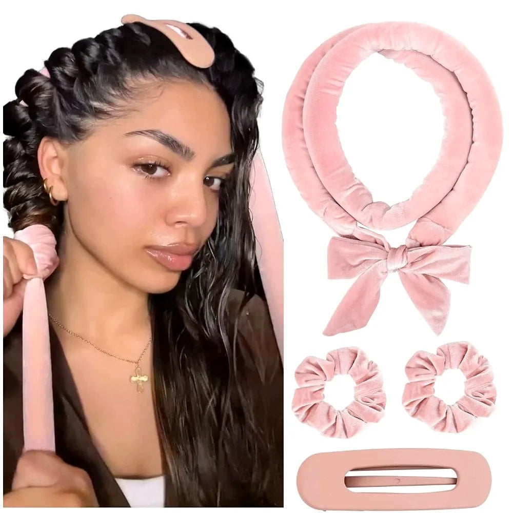 Heatless Curling Headband – No Heat Hair Curler Set