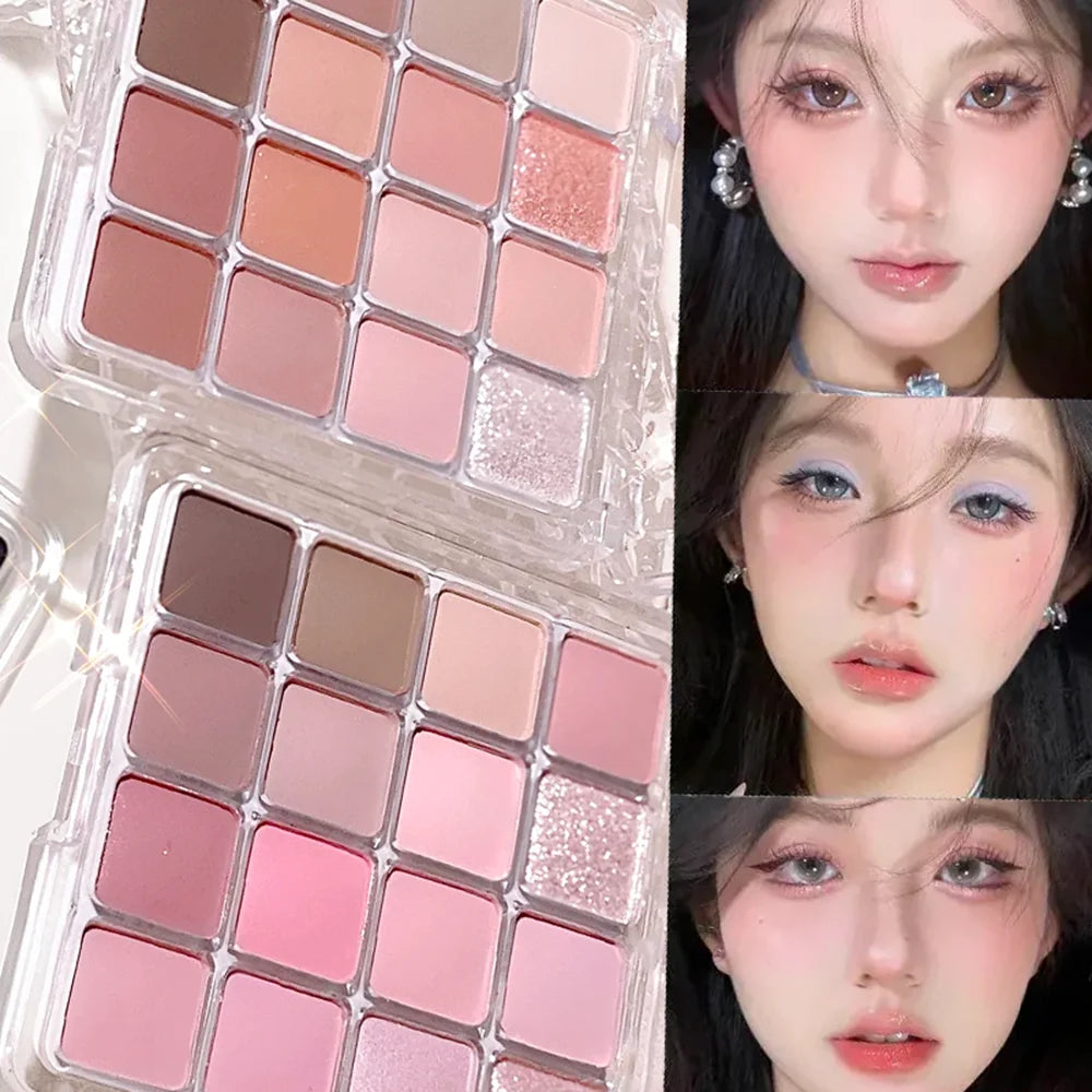 XIAOYUMI 16-Color Contour & Highlighter Palette – Waterproof Long Lasting