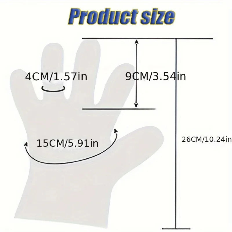 HygieneGuard: Disposable Multi-Purpose PE Gloves (100-500 Pack)