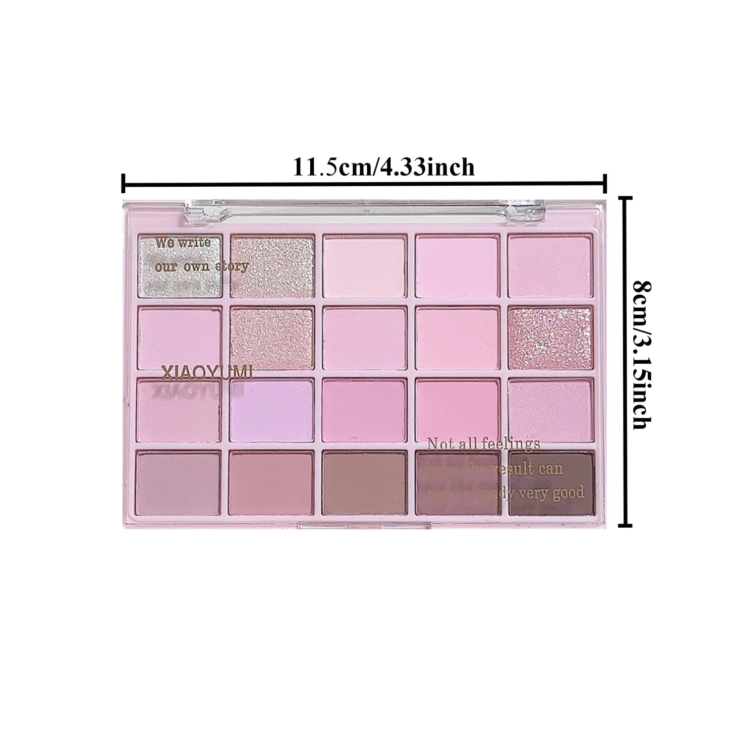 20-Color Warm Eyeshadow Palette – Matte & Glitter Rose Tones