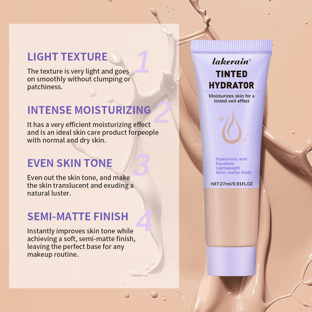 Lakerain Tinted Hydrator – Moisturizing Foundation with a Semi-Matte Finish (27ml)