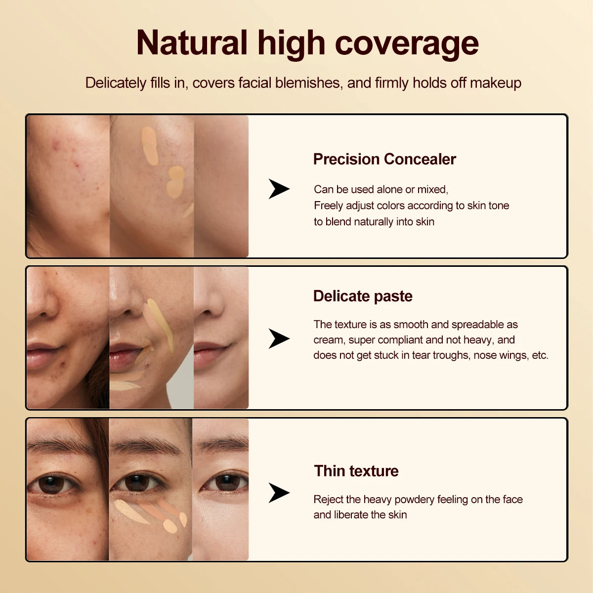 15-Color Concealer & Contour Palette – Full Coverage Camouflage Cream