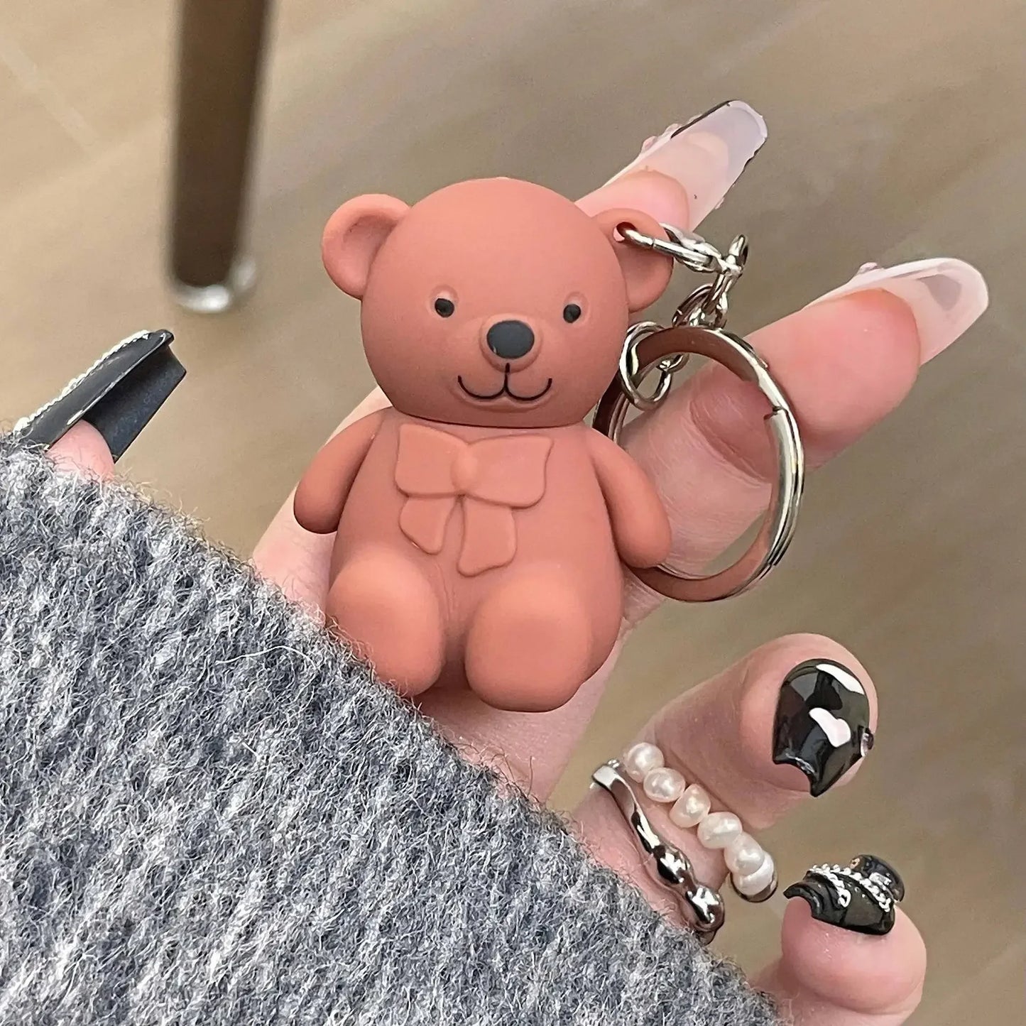Cute Bear Lip Mud Keychain – Matte Velvet Lip Tint