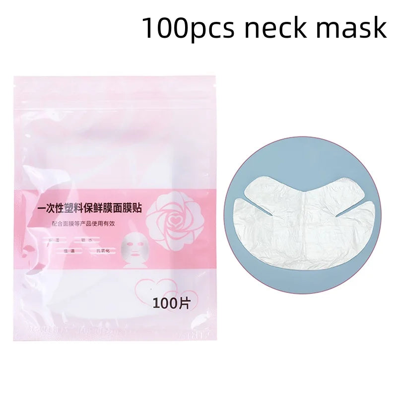 Disposable Facial Mask Wrap – Transparent Face & Neck Beauty Film