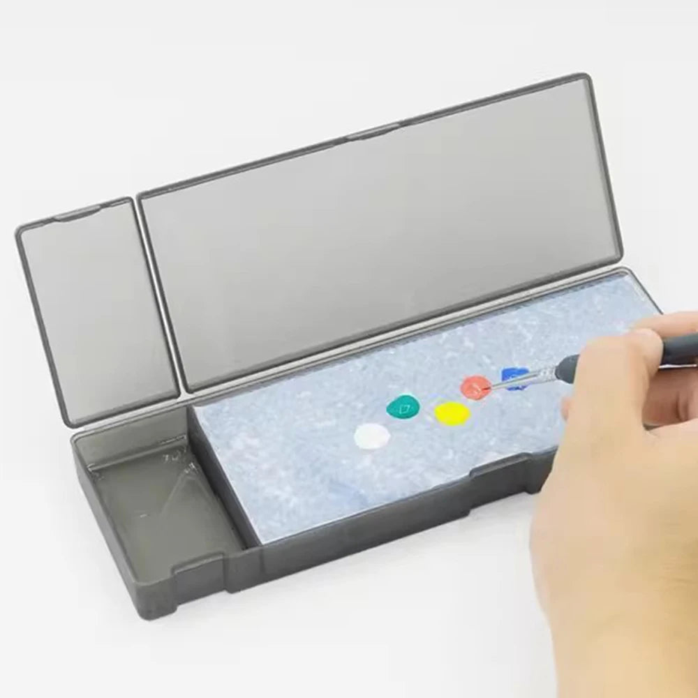 Portable Wet Palette Water-based Paint Set Paint Coloring Tool Pigment Toning Moisturizing Box for Model Tools Hobby DIY Toy