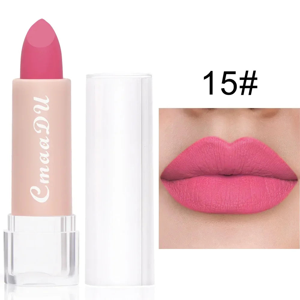 CmaaDu 15-Color Matte Liquid Lipstick Set – Waterproof Long Wear